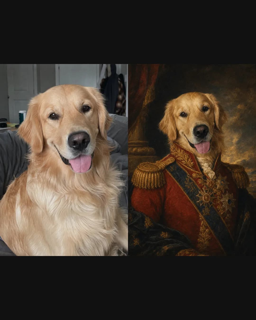 Custom Portrait Canvas (Pets & People) — photo to finished portrait
